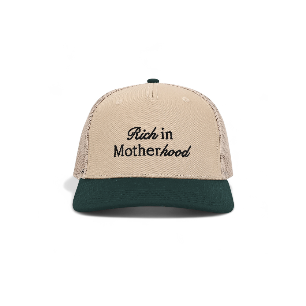 Rich in Motherhood™ Khaki / Green Trucker