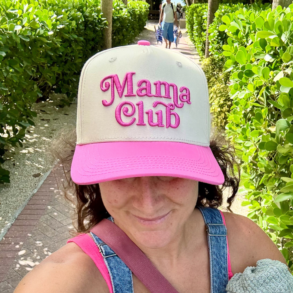 Mama Club Snapback (Pink/Natural)
