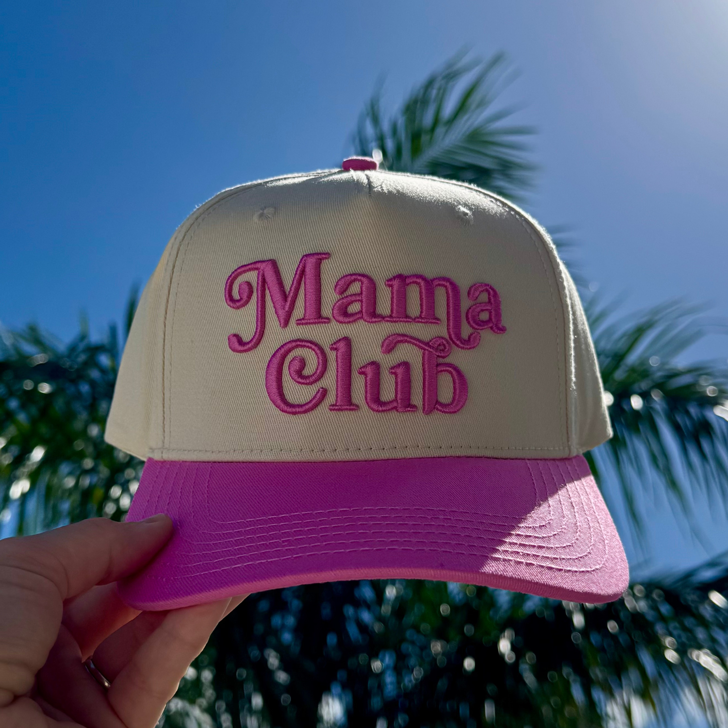 Mama Club Snapback (Pink/Natural)